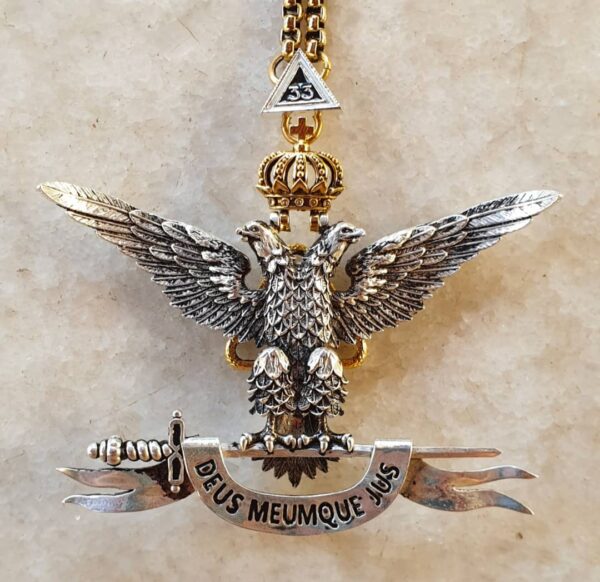 Masonic Collar Jewell - Inspector General of the 33rd Degree for the Anchient and Accepted Scotish Rite (Pointing Up)
