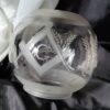 Rare Antique Masonic Cut Glass Globe Lamp Light Shade Freemasons Memorabilia Collectible Art Decor