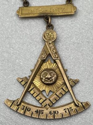 Antique Masonic Past Masters Pin 1916 1917 Dewitt Nebraska Lodge 111 Masons