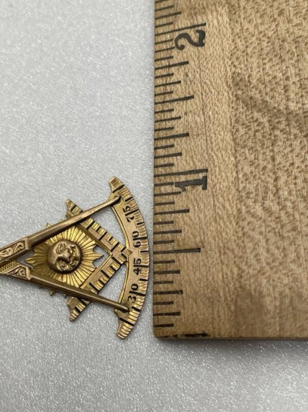 Antique Masonic Past Masters Pin 1916 1917 Dewitt Nebraska Lodge 111 Masons