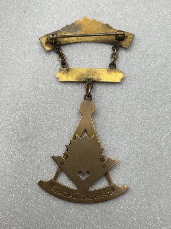Antique Masonic Past Masters Pin 1916 1917 Dewitt Nebraska Lodge 111 Masons