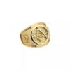 Solid 18K Yellow Gold Freemason Ring Masonic Double Headed Eagle, Size 5 -15