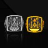 Mens Masonic 925 Sterling Silver Ring For Men, Master Mason Jewelry, Freemason Jewelry, Masonry Signet Ring, Masonic Handmade Rings for Man