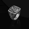 Mens Masonic 925 Sterling Silver Ring For Men, Master Mason Jewelry, Freemason Jewelry, Masonry Signet Ring, Masonic Handmade Rings for Man