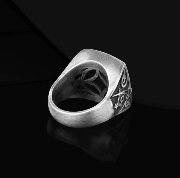 Mens Masonic 925 Sterling Silver Ring For Men, Master Mason Jewelry, Freemason Jewelry, Masonry Signet Ring, Masonic Handmade Rings for Man
