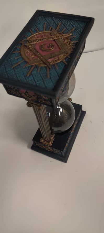Unique Art Hand Carved Masonic Sand timer Home Decoration
