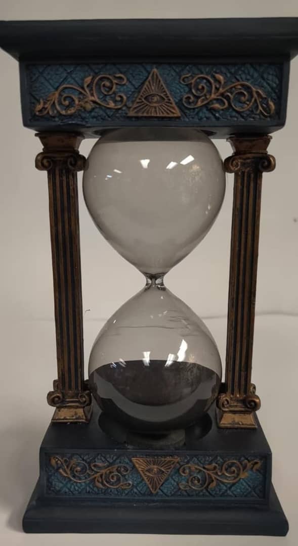 Unique Art Hand Carved Masonic Sand timer Home Decoration