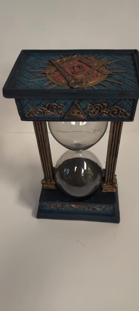 Unique Art Hand Carved Masonic Sand timer Home Decoration