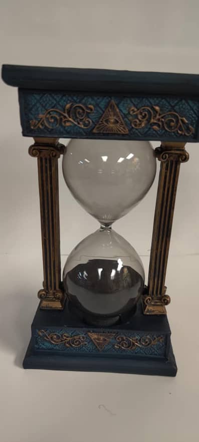 Unique Art Hand Carved Masonic Sand timer Home Decoration