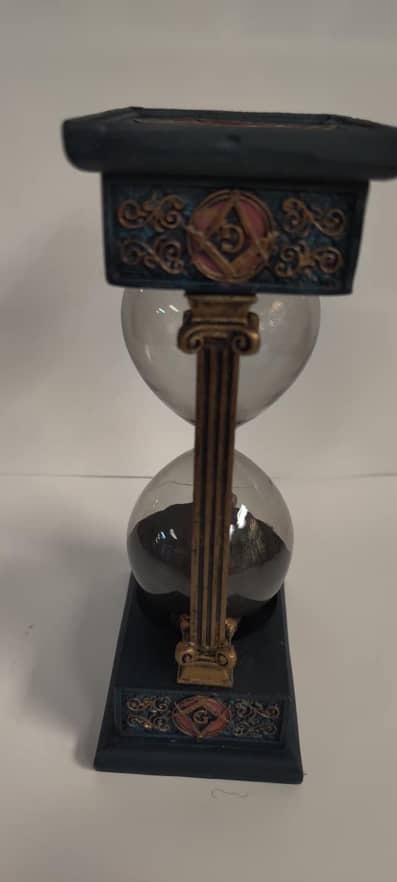 Unique Art Hand Carved Masonic Sand timer Home Decoration