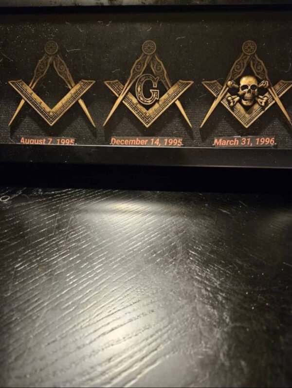 Masonic Square & campass Shadow Box