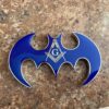 Blue and Silver Batman car Emblem