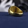 Gold Plated Masonic Signet Ring with G Emblem – Personalized Initial Ring for Master Masons – Custom Freemason Jewelry