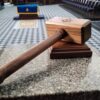 Masonic Gavel with Sounding Block - Solid Walnut - Hand Made