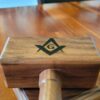 Masonic Gavel with Sounding Block - Solid Walnut - Hand Made
