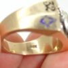 Antique 10K Gold Shriner 32nd degree Masonic diamond cluster 10.5 RING Sword 13g