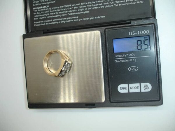 Antique 10K Gold Shriner 32nd degree Masonic diamond cluster 10.5 RING Sword 13g